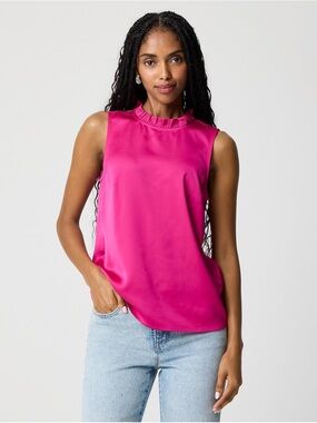 J. Crew Sleeveless ruffleneck top, Size L, Great Condition